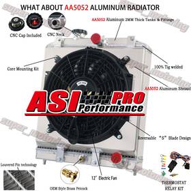Asi Performance Q9676 2-row Radiator Shroud Fan Relay For 1992-2000 Honda Civic D15 16 Ek Eg Integra
