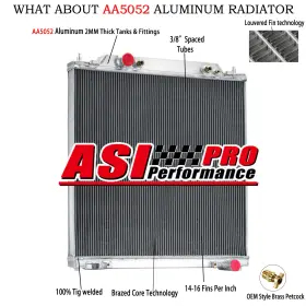 Rad2887 Asi Performance For Ford F53 F250 F350 F550 6.0l 6.8l Powerstroke 2005 2007 3 Row Radiator