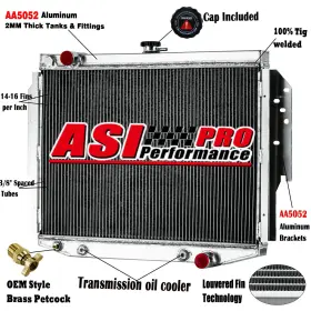 Rea41-500m Asi Performance 3 Row Radiator For 77-89 Dodge Diploma 81-83 Chrysler Imperial 80-83 Cordoba At