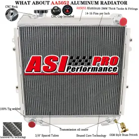 Sbr50 Asi Performance 3row Aluminum Radiator Fit 1988-1995 89 90 Toyota Pickup Truck 4 Runner 3.0l V6
