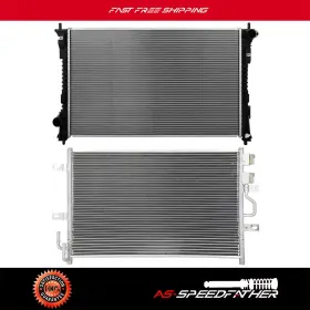 Asf84807901 Asspeedfat For 2015-2019 Ford Taurus Replacement Aluminum Radiator And A/c Condenser Assembly