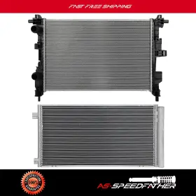 Asf84809801 Asspeedfat Assembly Aluminum Radiator And Condenser For 16-18 Fiat 500x 15-21 Jeep Renegade