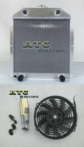 Atc Racing G5g5g55g5g Aluminum Radiator Fan For 1949-1953 51 52 Ford Cars With Flat Head Config V8 Mt