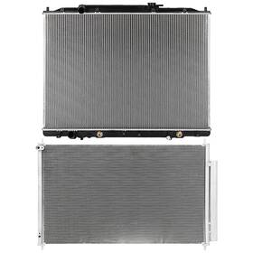 Auspartshouse 13476648 Aluminum Radiator And Condenser Cooling Kit For 2009-2015 Honda Pilot