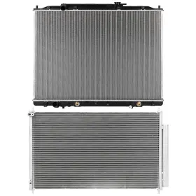 13476648 Auspartshouse Aluminum Radiator And Condenser Cooling Kit For 2009-2015 Honda Pilot