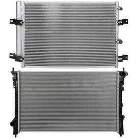 Auspartshouse 13476717 Aluminum Radiator And Ac Condenser Cooling Kit For 2008-2011 Lincoln Mkx
