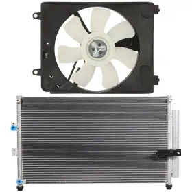 13744444 Auspartshouse Electric Ac Condenser Cooling Fan Kit For Honda Civic Hybrid 2006 07-2011