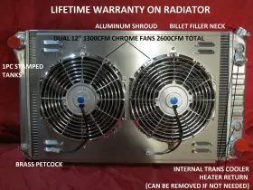 Sl-282b-at Auto City Classic 1967-1972 Chevrolet Gmc Pickup Suburban Aluminum Radiator With Shroud And Fans