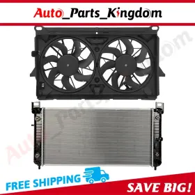 12882744 Auto Parts Kingdom Radiator Cooling Fan Kit For 2007 2008-2014 Chevrolet And Cadillac Gmc