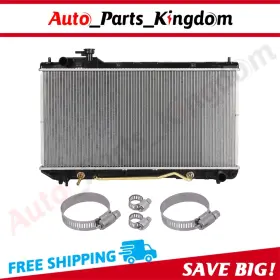 12959874 Auto Parts Kingdom Radiator With Universal Oil Hose Clamps Kit Cu2292 For 98-2000 Toyota Rav4 2.0l