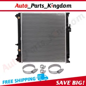 12959887 Auto Parts Kingdom Aluminum Radiator For 93-98 Geo Chevrolet Tracker 1.6l With Oil Hose Clamps Kit
