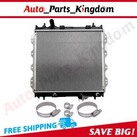 Auto Parts Kingdom 12965479 Radiator With Universal Oil Hose Clamps Kit For 2001-10 Chrysler Pt Cruiser 2.4l