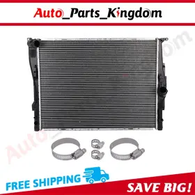 12965483 Auto Parts Kingdom Radiator For 08-13 Bmw 128i 328i Xdrive 3.0l With Universal Oil Hose Clamps Kit 12965483 Auto Parts Kingdom Radiator For 08-13 Bmw 128i 328i Xdrive 3.0l With Universal Oil Hose Clamps Kit