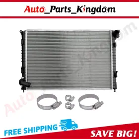 12965508 Auto Parts Kingdom Radiator For 2002-06 Mini Cooper 1.6l With Universal Oil Hose Clamps Kit Cu2747