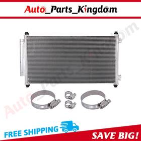 Auto Parts Kingdom 12965515 Condenser 3599 With Universal Oil Hose Clamps Kit For 2007-2011 Honda Cr-v 2.4l