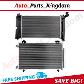 Auto Parts Kingdom 12965526 Aluminum Radiator And Ac Condenser Cooling Kit For 2005-2008 Toyota Corolla Matrix