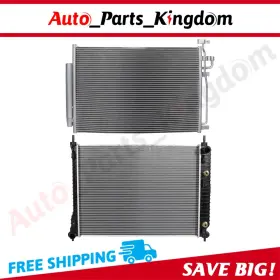 12965536 Auto Parts Kingdom Aluminum Radiator And Condenser Cooling Kit For 12-15 Chevrolet Captiva Sport 2.4l