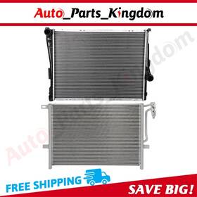 Auto Parts Kingdom 12965547 Aluminum Radiator And Ac Condenser Cooling Kit For 2001-2005 Bmw 320i 325i 330i