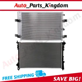 12965564 Auto Parts Kingdom Aluminum Radiator And Ac Condenser Cooling Kit For 07 08-12 Ford Edge Lincoln Mkx