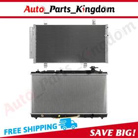 Auto Parts Kingdom 12965565 Aluminum Radiator And Ac Condenser Cooling Kit For 2005-2012 Toyota Avalon Camry