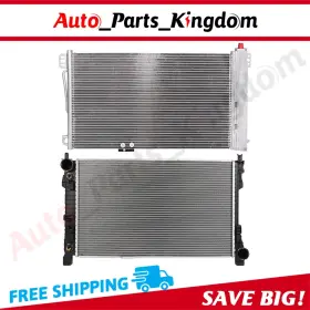 12965567 Auto Parts Kingdom Aluminum Radiator And Ac Condenser Cooling Kit For 2002-05 Mercedes-benz C230 C320 12965567 Auto Parts Kingdom Aluminum Radiator And Ac Condenser Cooling Kit For 2002-05 Mercedes-benz C230 C320