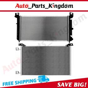 Auto Parts Kingdom 12965588 Aluminum Radiator And Ac Condenser Cooling Kit For 2000-2014 Chevrolet Tahoe Gmc