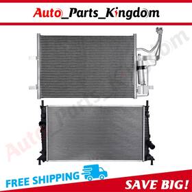 Auto Parts Kingdom 12965591 Aluminum Radiator And Ac Condenser Cooling Kit For 2004-2009 Mazda 3 2.3l 2.0l