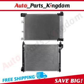 Auto Parts Kingdom 12965597 Aluminum Radiator And Ac Condenser Cooling Kit For 2013-2018 Nissan Sentra 1.8l
