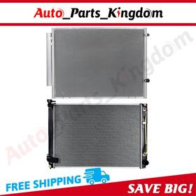 Auto Parts Kingdom 12965600 Aluminum Radiator And Ac Condenser Cooling Kit For 2007-2010 Toyota Sienna 3.5l
