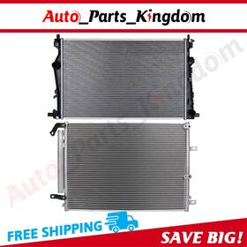 Auto Parts Kingdom 12965605 Aluminum Radiator And Ac Condenser Cooling Kit For 2014-2018 Jeep Cherokee 2.4l