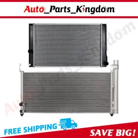12965607 Auto Parts Kingdom Aluminum Radiator And Condenser Cooling Kit For 11-2015 Lexus Toyota Prius 1.8l