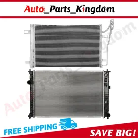 12965628 Auto Parts Kingdom Aluminum Radiator And Condenser Cooling Kit For 10-2011 Ford Fusion Mercury 3.0l