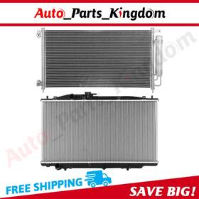 Auto Parts Kingdom 12965685 Aluminum Radiator And Ac Condenser Cooling Kit For 2003-2007 Honda Accord 3.0l
