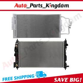 Auto Parts Kingdom 12965689 Aluminum Radiator And Ac Condenser Cooling Kit For 14-16 Chevrolet Impala Limited