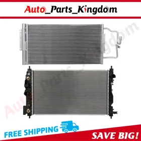 12965689 Auto Parts Kingdom Aluminum Radiator And Ac Condenser Cooling Kit For 14-16 Chevrolet Impala Limited 12965689 Auto Parts Kingdom Aluminum Radiator And Ac Condenser Cooling Kit For 14-16 Chevrolet Impala Limited