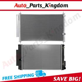 Auto Parts Kingdom 12965694 Aluminum Radiator And Ac Condenser Cooling Kit For 2008 2009-2015 Scion Xb 2.4l