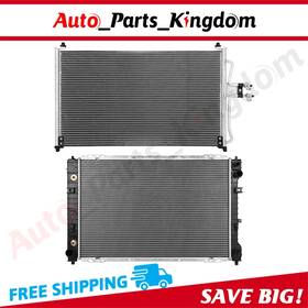Auto Parts Kingdom 12965704 Aluminum Radiator And Condenser Cooling Kit For 01-04 Ford Escape Mazda 3.0l