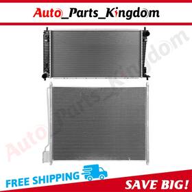 Auto Parts Kingdom 12965710 Aluminum Radiator And Ac Condenser Cooling Kit For 03 Ford F-250 F-350 Super Duty