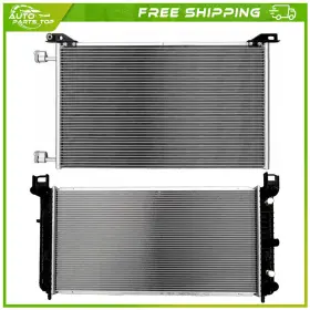 A818295top Auto Parts Top Radiator And Ac Condenser Kit Fit For 2004 2005 2006 Chevrolet Silverado 3500