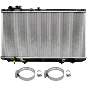 A835279top Auto Parts Top Radiator With Universal Oil Hose Clamps Kit For 1998-2003 2004 2005 Lexus Gs300