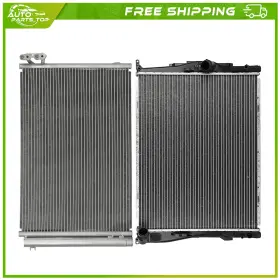 A837808top Auto Parts Top Aluminum Radiator And Ac Condenser Cooling Kit For 2008-2009 2010 Bmw 128i