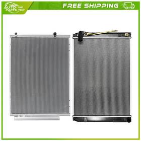 Auto Parts Top A837891top Aluminum Radiator And Ac Condenser Cooling Kit For 2004-2005 2006 Toyota Sienna