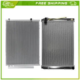 A837891top Auto Parts Top Aluminum Radiator And Ac Condenser Cooling Kit For 2004-2005 2006 Toyota Sienna