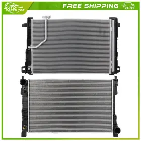 A838042top Auto Parts Top Aluminum Radiator And Ac Condenser Cooling Kit For 2008-2009 Mercedes-benz C230