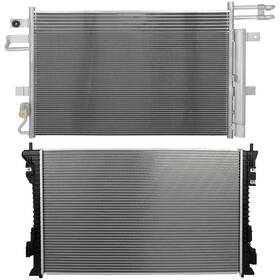 Auto Parts Top A844023top Aluminum Radiator And Ac Condenser Cooling Kit For 13 2014 2015-2018 Ford Taurus