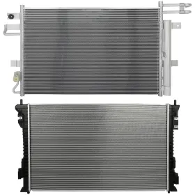 A844023top Auto Parts Top Aluminum Radiator And Ac Condenser Cooling Kit For 13 2014 2015-2018 Ford Taurus