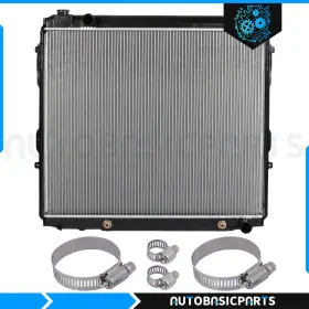 10263321 Autobasicparts For 2004-2006 Toyota Tundra 4.7l Aluminum Radiator With Oil Hose Clamps Kit