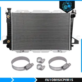 10263377 Autobasicparts For 1985-1996 Ford F-150 1985-1997 F-250 F-350 5.0l Aluminum Radiator