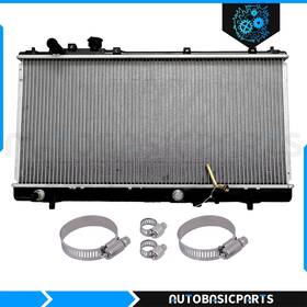 Autobasicparts 10266373 For 1999-2003 Mazda Protege 1.8l 2.0l Aluminum Radiator With Oil Hose Clamps Kit