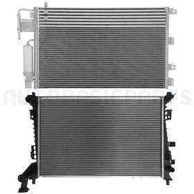 Autobasicparts 10266392 For 2008-2011 Ford Focus 2.0l Aluminum Radiator And Ac Condenser Cooling Kit